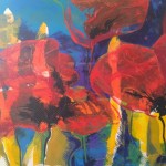 Kleur bekennen, acryl op doek, 80 x 60 cm         Adrienne van Wartum